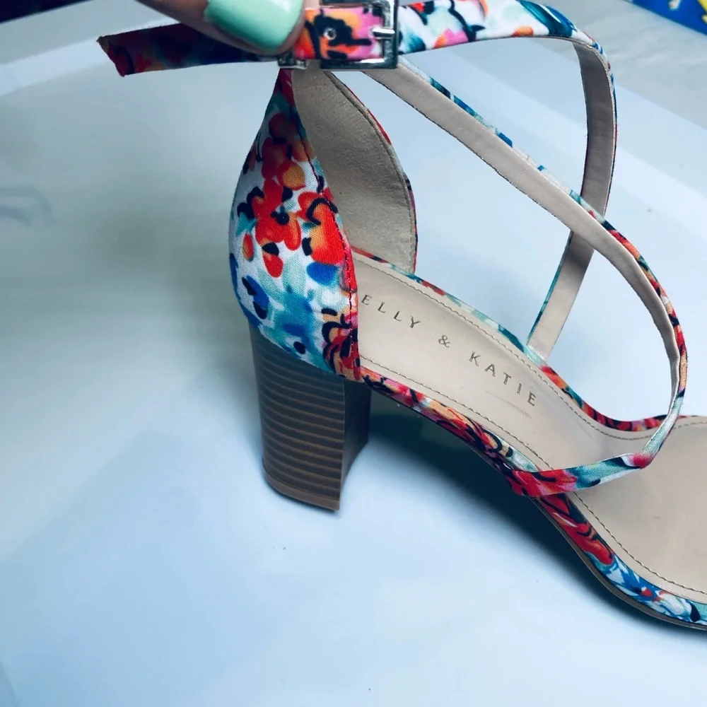 Kelly & Katie Multicolor Floral Heels